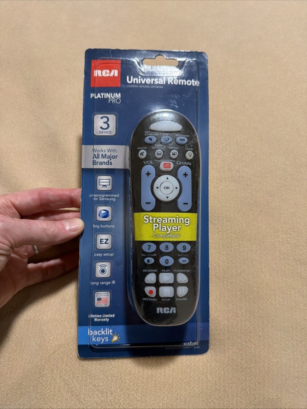 NEW RCA Platinum Pro Universal Remote Control 3 Device RCR313BE New 2024 model